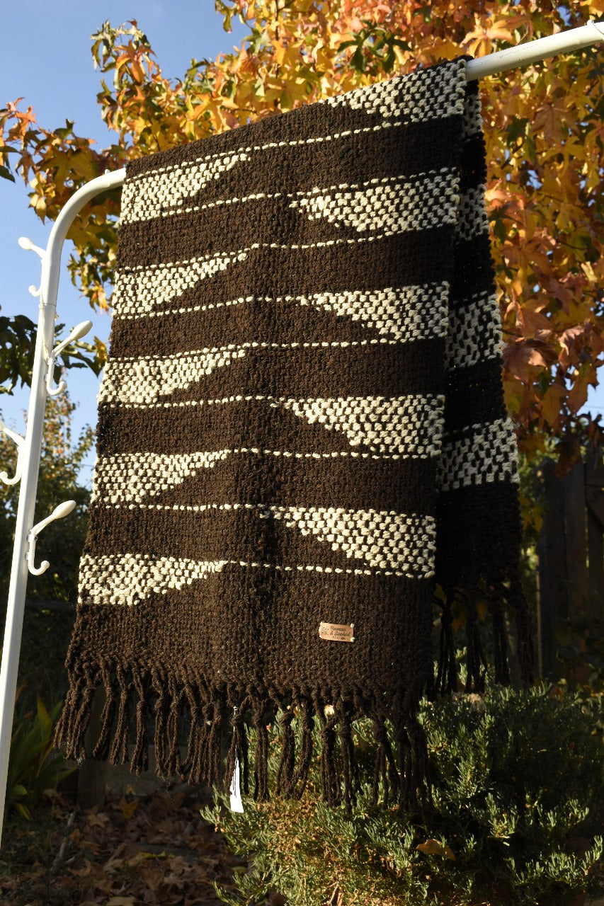 Piecera lana de oveja castaña interlock