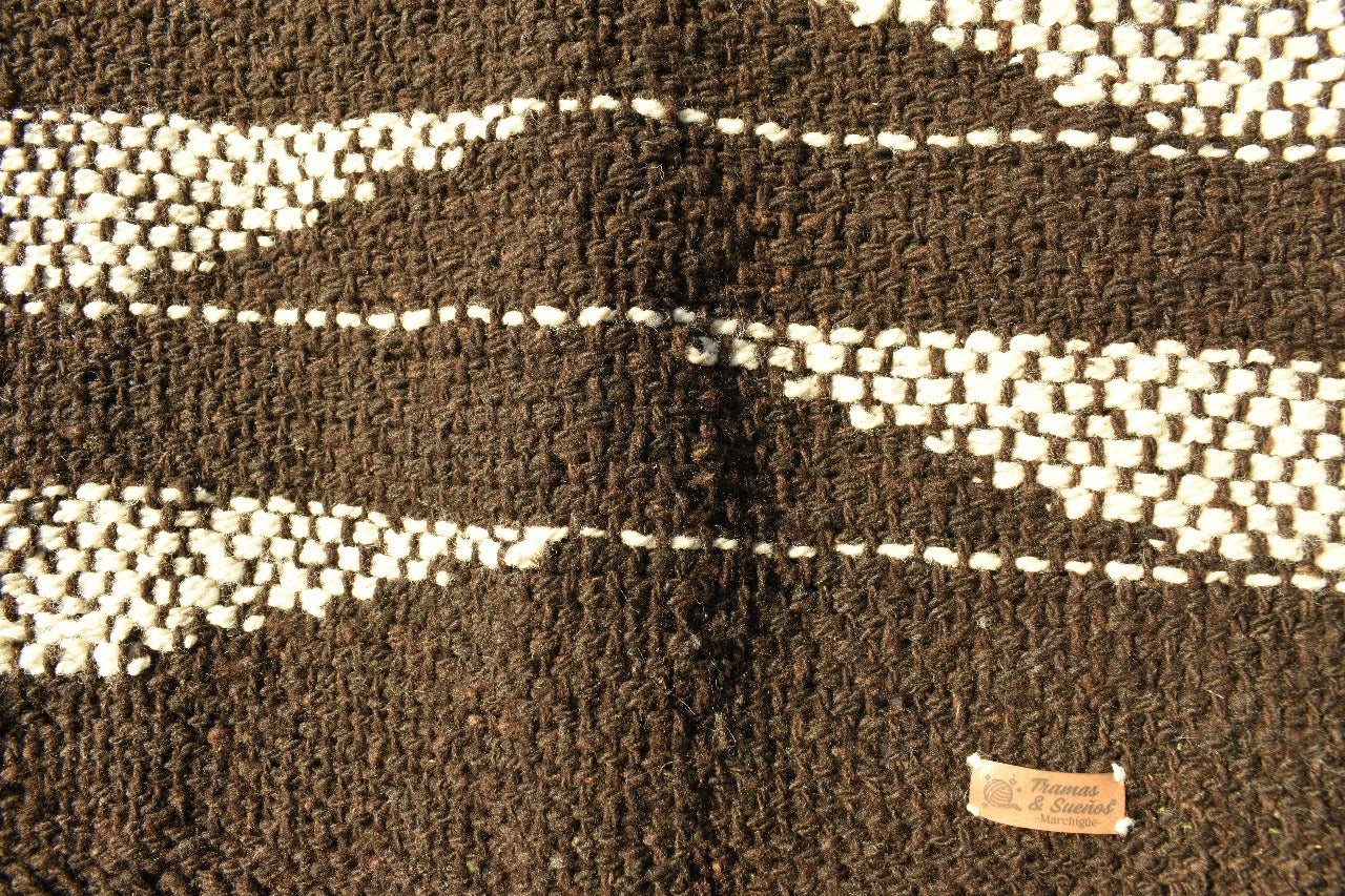 Piecera lana de oveja castaña interlock