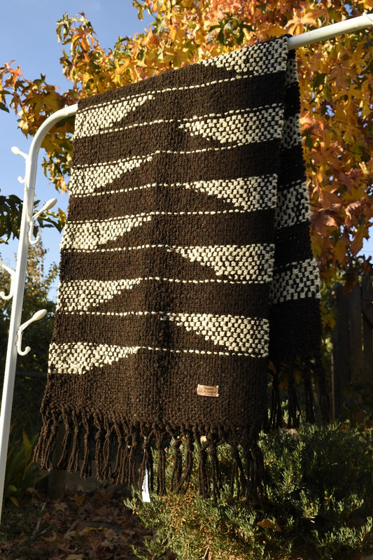 Piecera lana de oveja castaña interlock